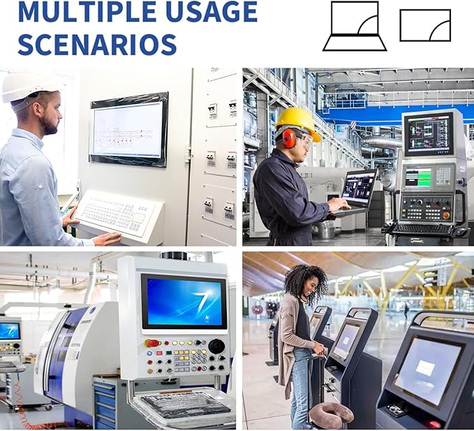 19-Inch Industrial Embedded Panel PC, Ratio 4:3 Multi-Touchscreen-Monitor