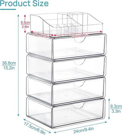 Vtopmart 5 Tier Clear Makeup Organizer