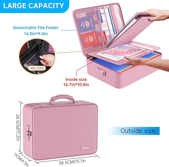 ENGPOW Fireproof File Organizer Bag