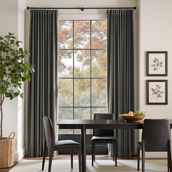 Lazzzy Velvet Blackout Curtains Thermal Insulated Room Window Drapes Super Soft
