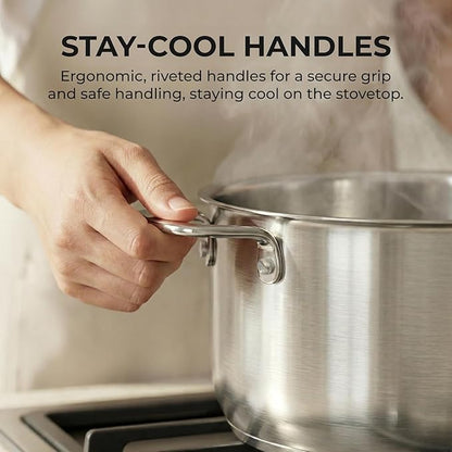 SUNHOUSE 18/8 Stainless Steel Stock Pot