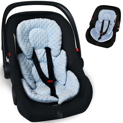 Infant Carseat Insert, 2-in-1 Reversible Baby Car Seat Cushion for Newborn Toddler Head & Body Support Car Seat Pad for Carseats, Strollers, Swings, Bouncers