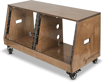 Sound Town DIY 2 x 8U Slanted Studio Rack