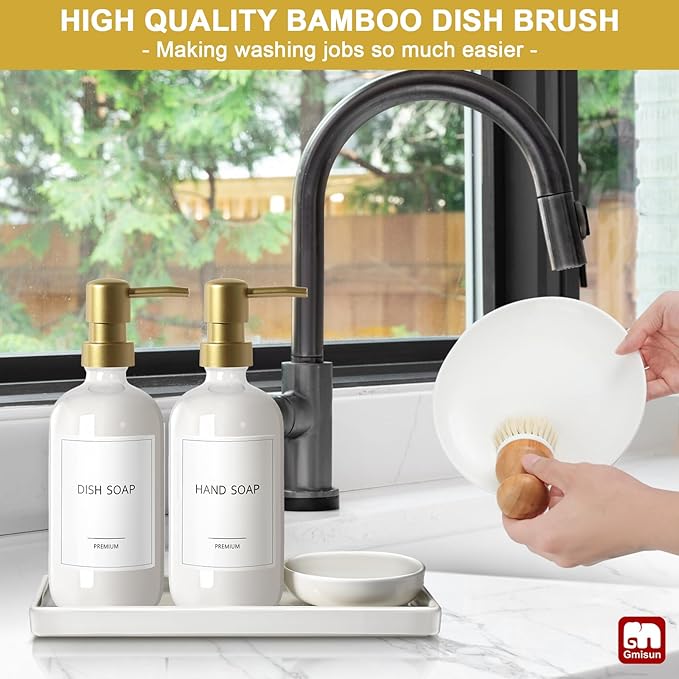 GMISUN Kitchen Soap Dispenser, 16 Oz Kitchen Dish Soap Dispenser Set
