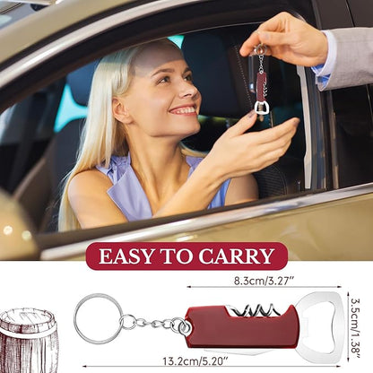 Ziliny 24 Pcs Bottle Opener Keychain Bulk Wine Bottle Beer Opener Keychain