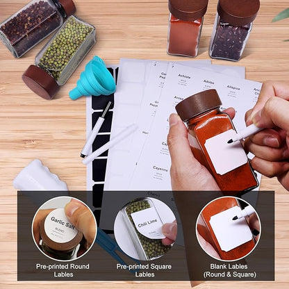 30 Pcs Spice Jars, 4oz Seasoning Containers