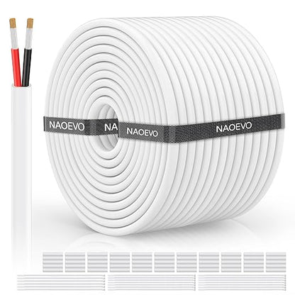 NAOVEO 14 Gauge Wire 2 Conductor Electrical Wire, 14 AWG Stranded PVC Tinned