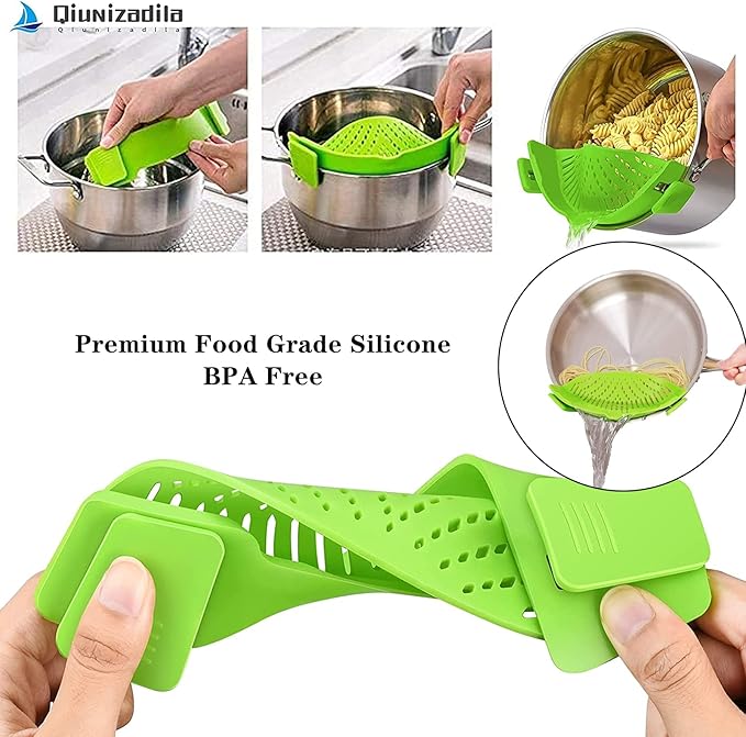 2 Pcs Clip on Strainer, Pot Strainer