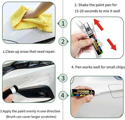 Selenite Grey Metallic(992/7992) Touch Up Paint For Mercedes Benz Exact Match-Chips and Nicks 2 in 1 Car Paint Pen Scratch Rapair for Mercedes Benz A/C/E/G/M/GL/GLA/GLB/GLC/CLS/SL/SLC