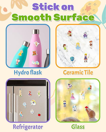 Benresive Reusable Sticker Book for Toddlers 2-4 Years, Fun Travel Stickers for Kids, Waterproof Sticker Books for Toddlers 1-3, Crafts Activities for Todddlers 1-3 2-4 3-5 - Fairy