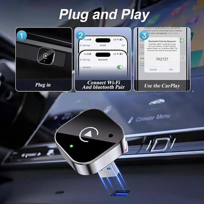 Wireless CarPlay and Android Auto Adapter for Haval Haval Dargo 2020-2025- Mini Plug and Play Converter for Stable Connection