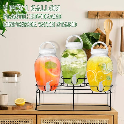 Tanlade 3 Pcs Plastic Drink Dispenser