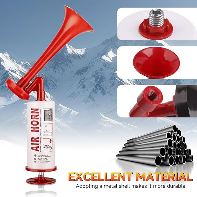 Bear Horn Self Defense, Super Loud HandHeld air Horn for Boats Events Camping Reusable, Sports Pump Loud Noise Maker for Boating Sports Events Birthday Party BANHAO
