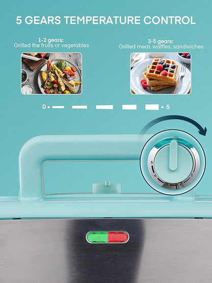 FOHERE Waffle Maker 3 in 1 Sandwich Maker 1200W Panini Press