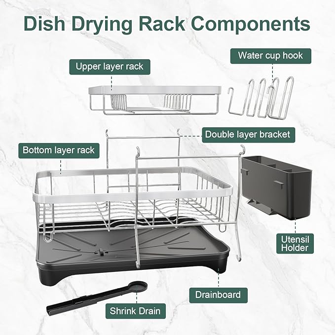 LIYI Dish Drying Rack, Large Dish Rack
