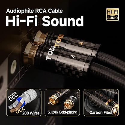 TODN Audiophile RCA Cables 3ft