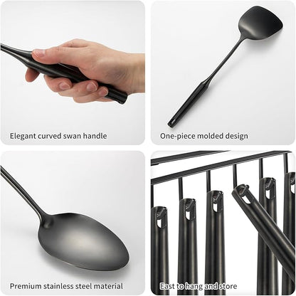 304 Stainlss Steel Matte Kitchen Utensils Set, Pasta Server