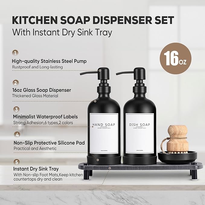 Kitchen Soap Dispenser Set