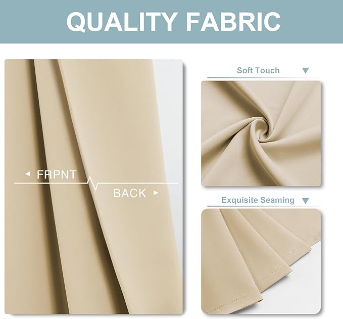 ChrisDowa Blackout Curtains 95 inches Long
