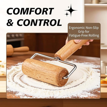 Pizza Rolling Pin Small Rolling Pin Wooden Dough Roller Non Stick Pizza Dough
