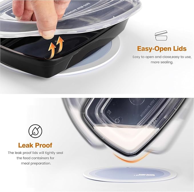Glotoch Meal Prep Containers 1-Compartment