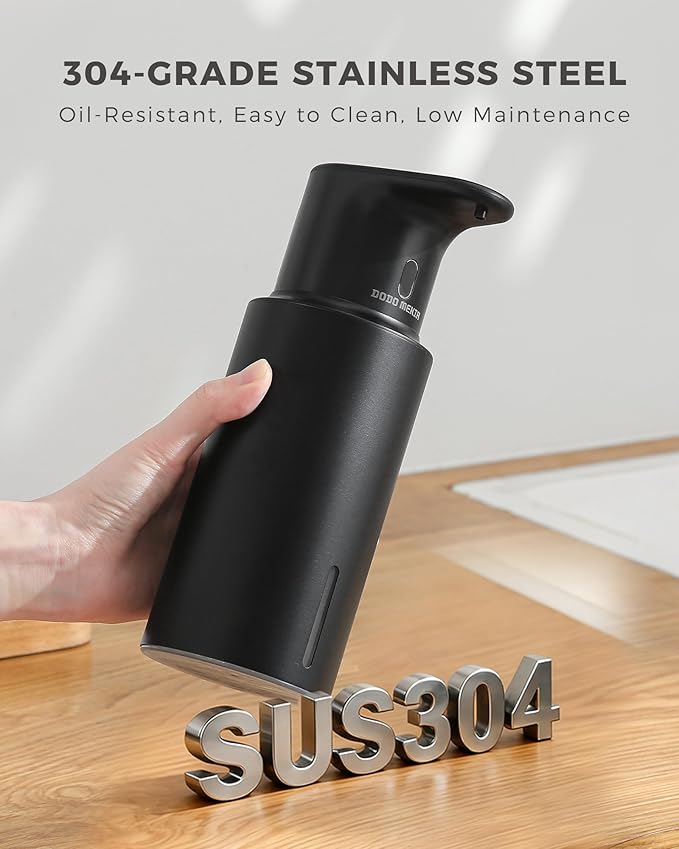 Automatic Liquid Soap Dispenser Touchless, 304 Stainless Steel Bottle Body