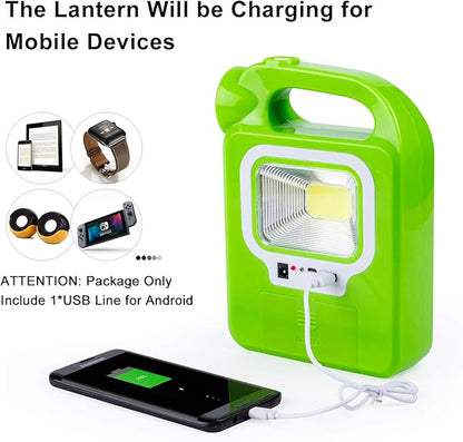 4 Pack Solar Lantern Camping Essentials Accessories Lights, Rechargeable LED Flashlight, Tent Lights for Emergency, Hurricane, Survival Kits, Operated Lamp, Charging for Device