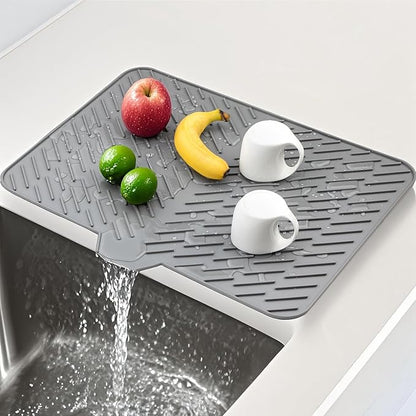Silicone Dish Drying Mat 23x17, Food-Grade Silicone, Easy Clean Pad