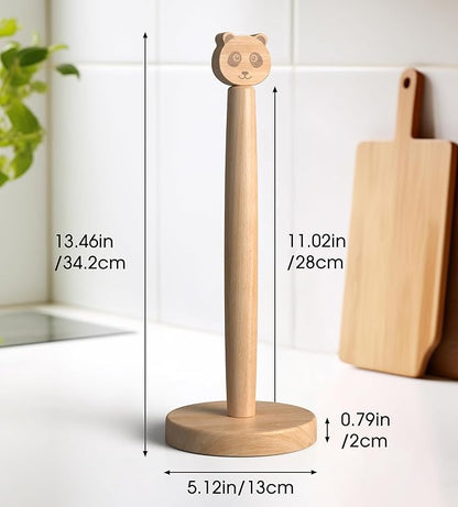 KitchLife Cute Wooden Paper Towel Holder Countertop