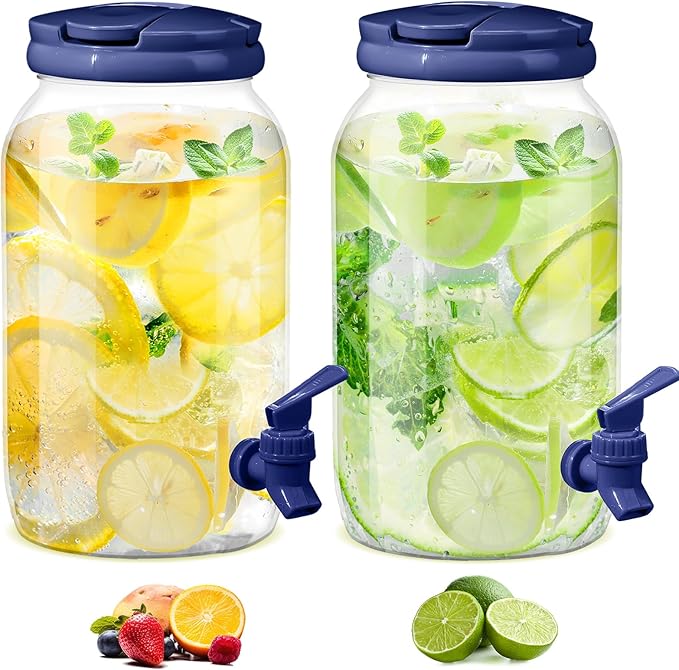 Havawish 2 Pcs 1 Gallon Plastic Beverage Dispenser