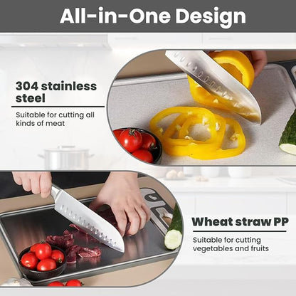 Stainless Steel Cutting Board, Dishwasher Safe, Scratch-Resistant