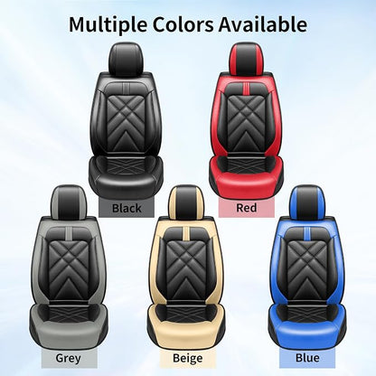Blazer Seat Covers Fit for Chevrolet/Chevy Blazer 2019-2026, Full Coverage Leather Waterproof Breathable Seat Covers, Automotive Seat Protectors, Airbag Compatible, (2 Front Seats, Black-Blue)