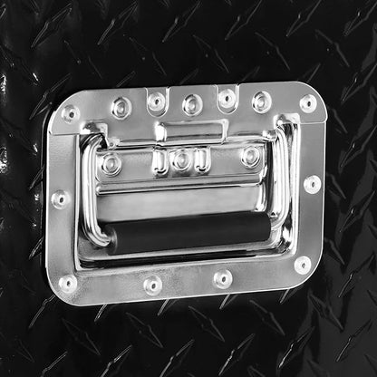 FORWODE 20 Inch Aluminum Truck Tool Box Lockable Truck Bed Tool Box Waterproof Truck Bed Storage Box with Side Handle Small Truck Tool Chest for Pickup, Truck Bed, RV, Trailer & Garage (Black)