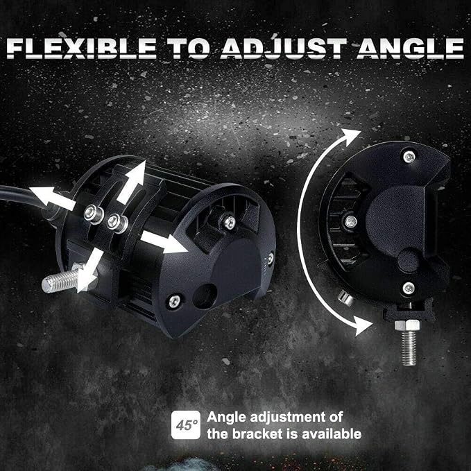 4 Inch LED Light Pods 60W 12000LM Combo White Led Light Bars Spot Flood Beam Off Road Driving Fog Lights Waterproof for Offroad Boat Car Tractor Truck SUV ATV Grain Drill, Mower, Snowplow