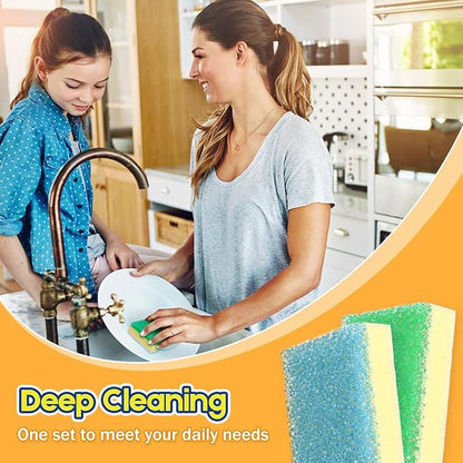 LAUNDRYLUX Scrub Sponge, Dual-Sided Temperature-Responsive Scrubber