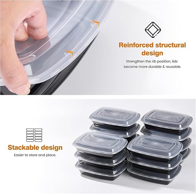 Glotoch Meal Prep Containers 1-Compartment