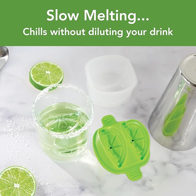 Tovolo Lime Wedge Ice Mold 2 Pack Fun Cocktail Ice Molds