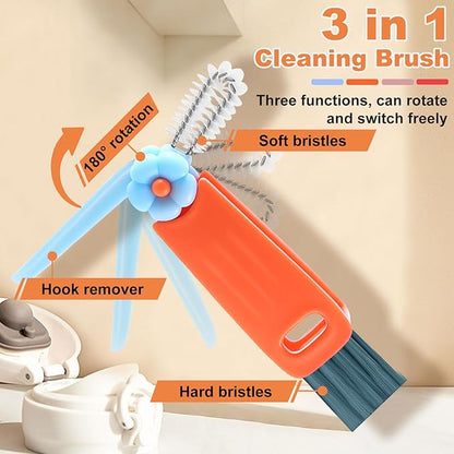 3 in 1 Cup Lid Cleaning Brush, Gap Cleaner Brushs