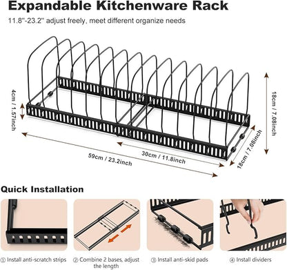 Housolution Cutting Board Organizer Rack, Expandable Baking Tray and Cookie