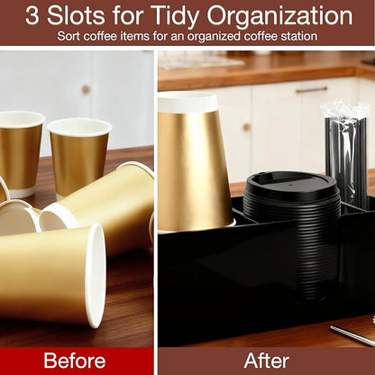 Acrylic Coffee Cup Holder for Countertop, 3 Slots Acrylic Coffee Bar