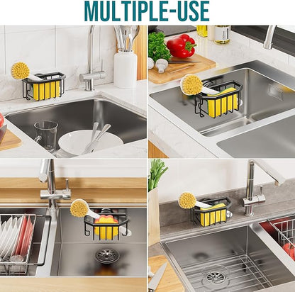 TAILI Sponge Holder with Strong Suction Cup, Dish Sponge Caddy Inside Sink