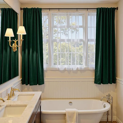 Lazzzy Velvet Blackout Curtains Thermal Insulated Room Window Drapes Super Soft