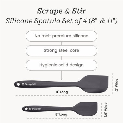 StarPack 'Scrape & Stir' Silicone Spatula Set