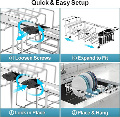 GSlife Small Over the Sink Dish Drying Rack