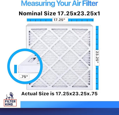 Filter King 17.25x23.25x1 Air Filter | 4-PACK | MERV 8 HVAC Pleated A/C Furnace