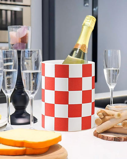 Utensil Holder, 7.2 Inch Checkered Utensil Holder, Ceramic Cooking Utensil