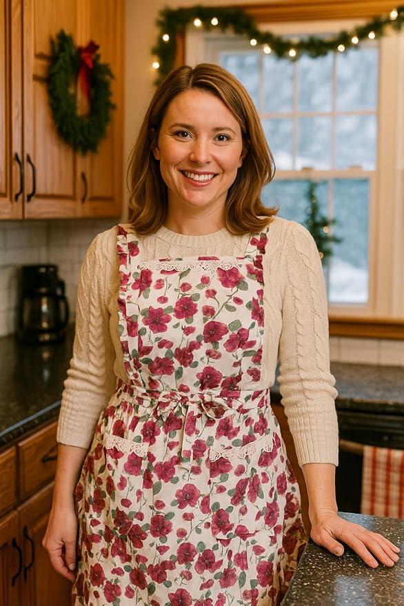 Funny Aprons for Women with Pockets, Kitchen Cooking Grilling Bbq Cute Chef
