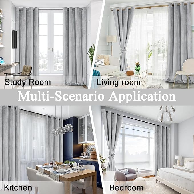 JIUZHEN Extra Long Velvet Curtains