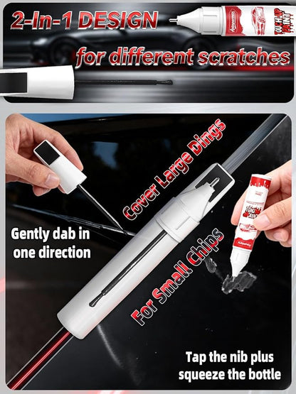 LZ7S/6Y Daytona Gray Pearl Car Touch Up Paint for Audi, Color Accurate Two-In-One Car Paint Scratch Repair Pen, Professional Scratch Remover for Vehicles Chips and Nicks Scuff