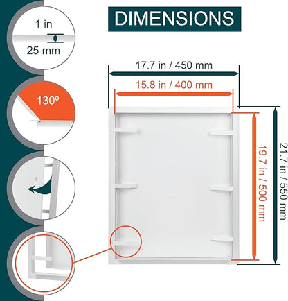 16" x 20" White Metal Access Panel. Service Shaft Door Panel. Plumbing